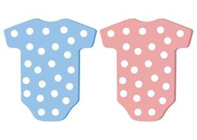 vêtements de bébé pour garçon et fille ensemble dessin illustration isolé sur fond blanc vecteur