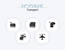 pack d'icônes de glyphe de transport 5 conception d'icônes. . entraîneur. . former vecteur
