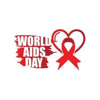 logo de la journée mondiale du sida. logo vectoriel de la journée mondiale du sida pour la conception de sites Web