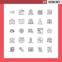 pack de 25 symboles universels de vente insigne fontaine signe de sécurité éléments de conception vectoriels modifiables vecteur