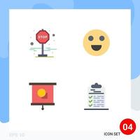 pack d'icônes vectorielles stock de 4 signes et symboles de ligne pour les éléments de conception vectorielle modifiables du presse-papiers de l'appareil emojis de l'école du conseil scolaire vecteur