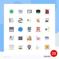 25 icônes créatives signes et symboles modernes du temps cas console affaires studio éléments de conception vectoriels modifiables vecteur