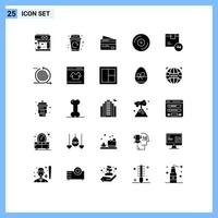 ensemble de 25 symboles d'icônes d'interface utilisateur modernes signes pour la livraison platine de crédit vinyle dj éléments de conception vectoriels modifiables vecteur