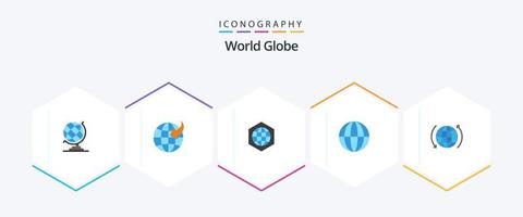 globe 25 pack d'icônes plates comprenant. globe. . l'Internet vecteur