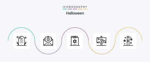 pack d'icônes halloween ligne 5, y compris les vacances. Pâques. vacances. magicien. la magie vecteur