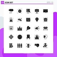 25 icônes créatives signes et symboles modernes des paiements de croissance serveur argent éléments de conception vectoriels modifiables de pâques vecteur