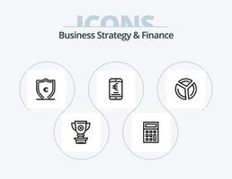 stratégie d'entreprise et pack d'icônes de ligne financière 5 conception d'icônes. entreprise. statistique. conseil. diagramme circulaire. commerce électronique vecteur