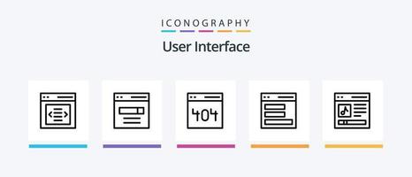 pack d'icônes de la ligne 5 de l'interface utilisateur, y compris l'interface. communication. utilisateur. utilisateur. message. conception d'icônes créatives vecteur