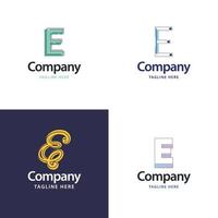 lettre e grand logo pack design création de logos modernes créatifs pour votre entreprise vecteur