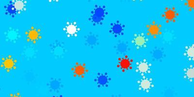 modèle vectoriel bleu clair, rouge avec des signes de grippe.