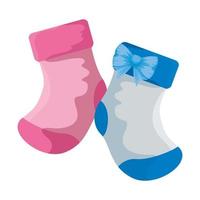 bébé chaussettes vêtements icône isolé vecteur