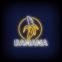 vecteur de texte de style banane néon