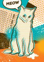 Chat pop art vecteur