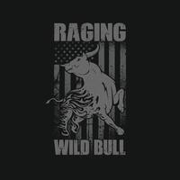 raging bull amérique fond illustration vectorielle vecteur