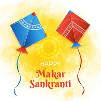 heureux makar sankranti vecteur