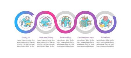 modèle d'infographie de vecteur d'agritourisme