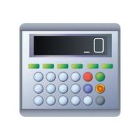 calculatrice mathématique sur fond blanc vecteur