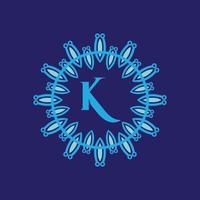 monogramme d'icône de logo de style ancien vintage. lettre k logo vecteur
