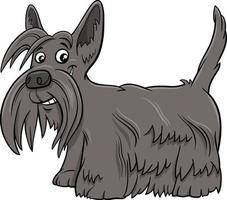 illustration de dessin animé de chien de race pure terrier écossais vecteur
