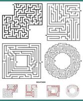 jeux de labyrinthe avec des solutions vecteur