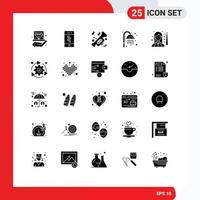 pack d'icônes vectorielles stock de 25 signes et symboles de ligne pour les éléments de conception vectorielle modifiables de l'université de sauna de technologie de douche de joueur vecteur