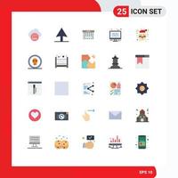 25 icônes créatives signes et symboles modernes de la pièce de monnaie claus shopping éléments de conception vectoriels modifiables au sol de noël vecteur