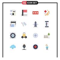pack d'icônes vectorielles stock de 16 signes et symboles de ligne pour le mot de passe de carte de crédit emprunter haut-parleur pack modifiable d'éléments de conception de vecteur créatif