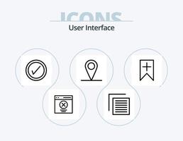 pack d'icônes de ligne d'interface utilisateur 5 conception d'icônes. interface. interface. croix. utilisateur. déposer vecteur