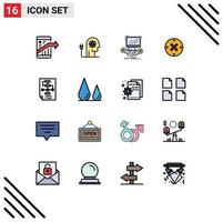 16 icônes créatives signes et symboles modernes de supprimer des éléments de conception vectoriels créatifs modifiables en ligne vecteur