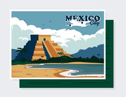 Vecteur de carte postale du Mexique