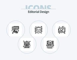 pack d'icônes de ligne de conception éditoriale 5 conception d'icônes. outil. gomme. amortir. dessiner. image vecteur