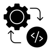 une conception d'icône de développement de codage vecteur