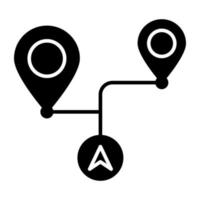 icône de conception moderne du réseau de localisation vecteur
