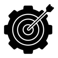 icône de conception moderne du réglage de la cible vecteur
