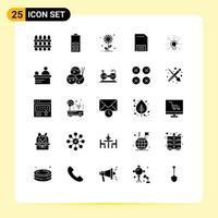 25 icônes créatives signes et symboles modernes de papier main demi contact printemps éléments de conception vectoriels modifiables vecteur