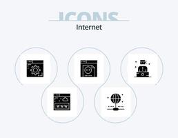 pack d'icônes de glyphe internet 5 conception d'icônes. voleur. criminel. l'Internet. bandit. la programmation vecteur