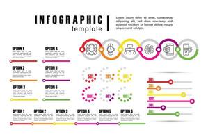 modèle infographique avec statistiques sur fond blanc vecteur