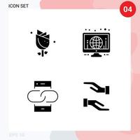 ensemble d'icônes d'interface utilisateur modernes symboles signes pour fleur conversation message d'écran de vacances éléments de conception vectoriels modifiables vecteur