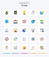 stratégie créative 25 pack d'icônes plates telles que global. commercialisation. argent. mondial. stratégie vecteur