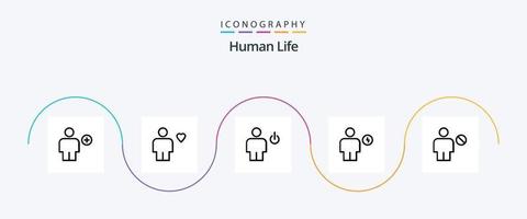 pack d'icônes de la ligne humaine 5, y compris l'électricité. avatar. cœur. Etre prêt. énergie vecteur