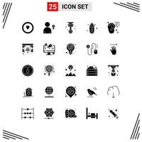 25 icônes créatives signes et symboles modernes d'oreille buzz garage bonbons fête éléments de conception vectoriels modifiables vecteur