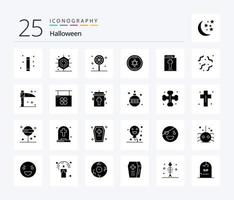 pack d'icônes de glyphes solides halloween 25, y compris halloween. Halloween. bonbons. Bible. Halloween vecteur