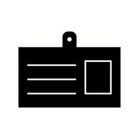 icône de glyphe de vecteur de carte de passe unique