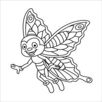 papillon coloriage adulte vecteur