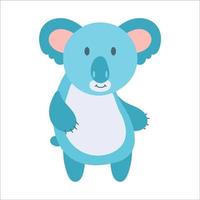koala de dessin animé de vecteur. animal africain. drôle d'ours koala gentil. drôle mignon adorable petit animal africain pour l'impression de mode, les vêtements pour enfants, la pépinière, l'affiche, l'invitation, la conception de cartes de voeux vecteur