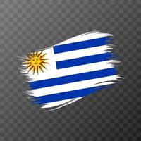 drapeau national de l'uruguay. coup de pinceau grunge. vecteur