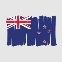pinceau drapeau néo-zélandais vecteur