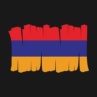 brosse drapeau arménie vecteur