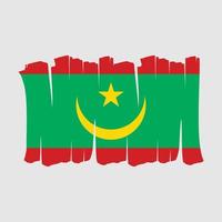 brosse drapeau mauritanie vecteur