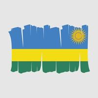 brosse drapeau rwandais vecteur